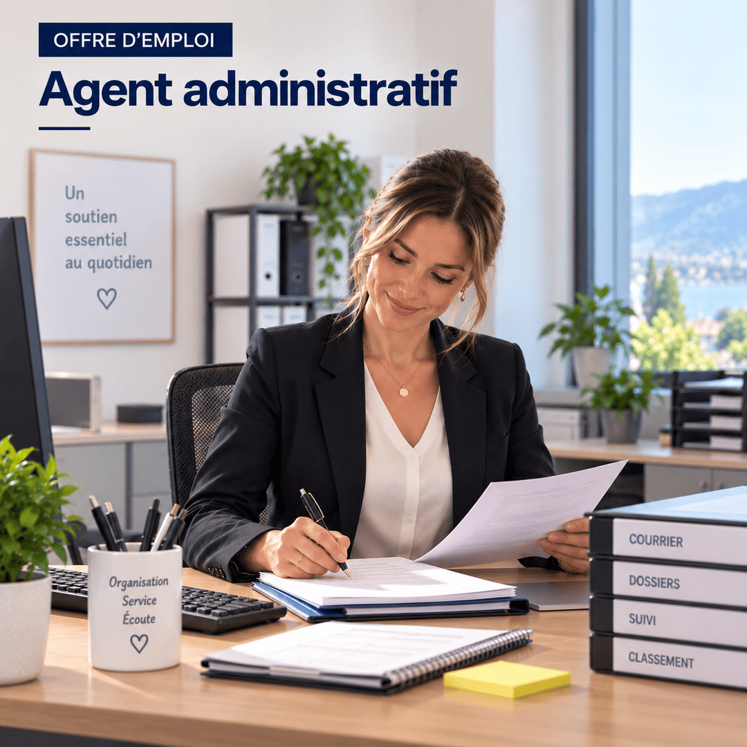 Fiche métier Agent administratif en Suisse : salaire, formation et missions